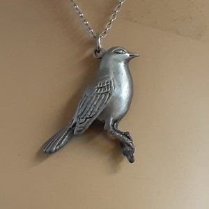 vintage bird pendant necklace